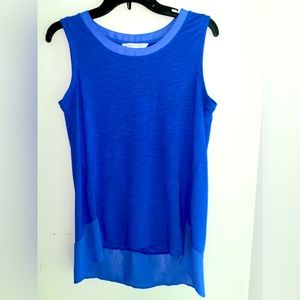 Adrienne Vittadini Royal Blue Sleeveless Top